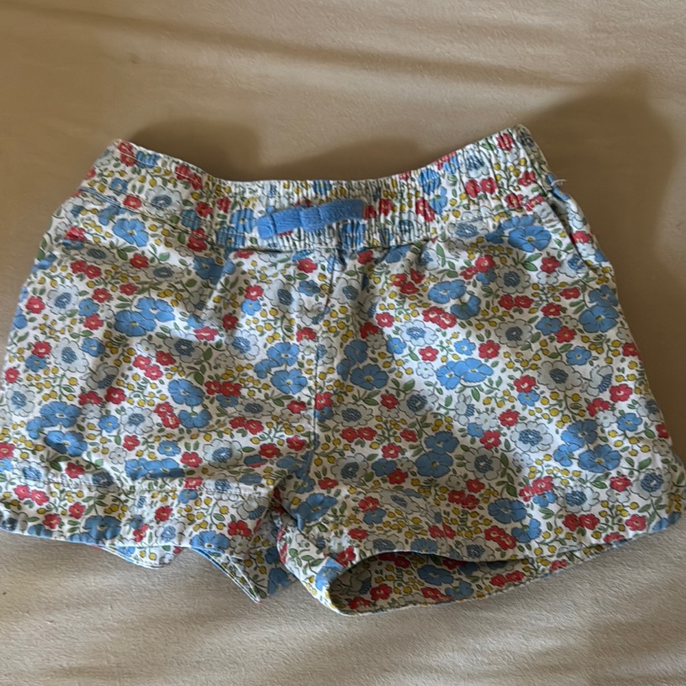 Mini Boden Print Shorts with Elastic Waist